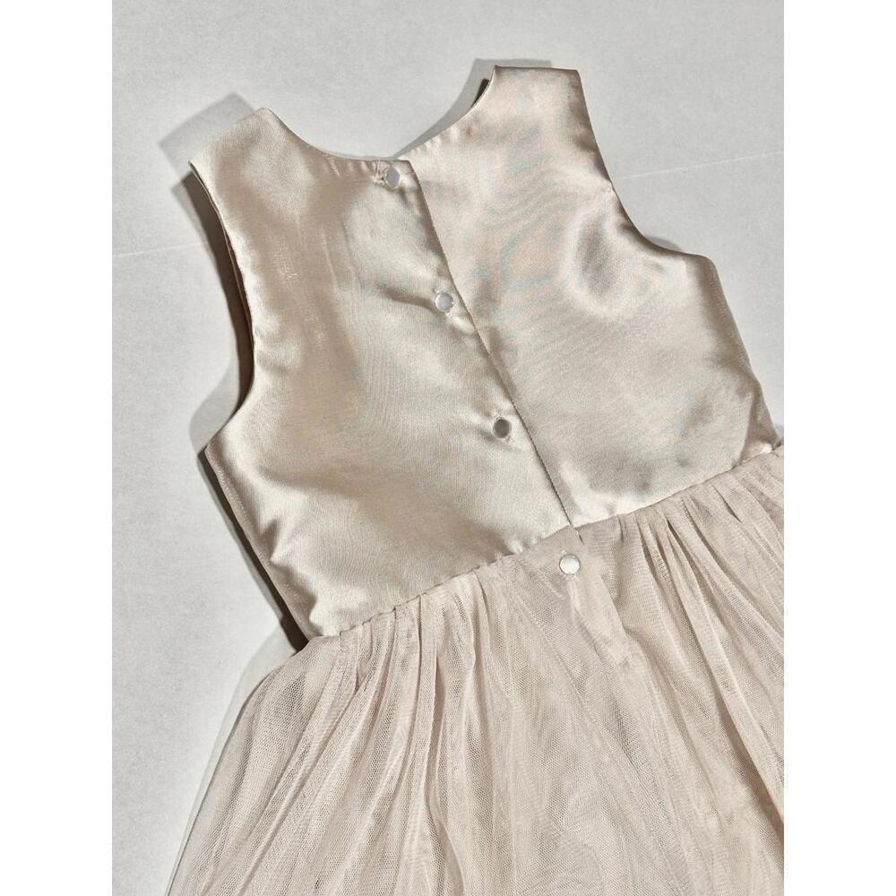 Speechless Kids Girls Dress Midi Sleeveless Champagne Lined Bow Lining Size 6X - Picture 14 of 15